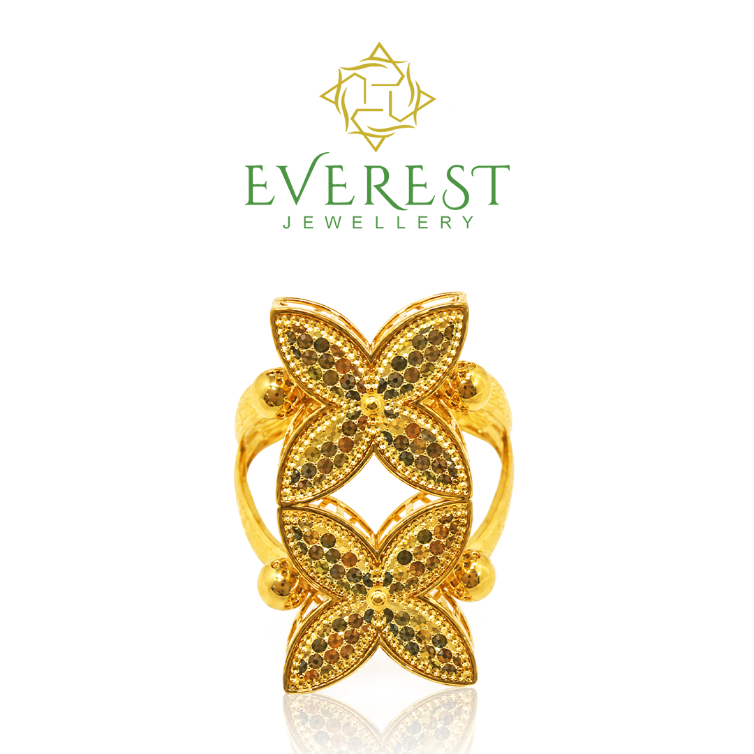 916 1C2R Ice Cutting Flower Ring