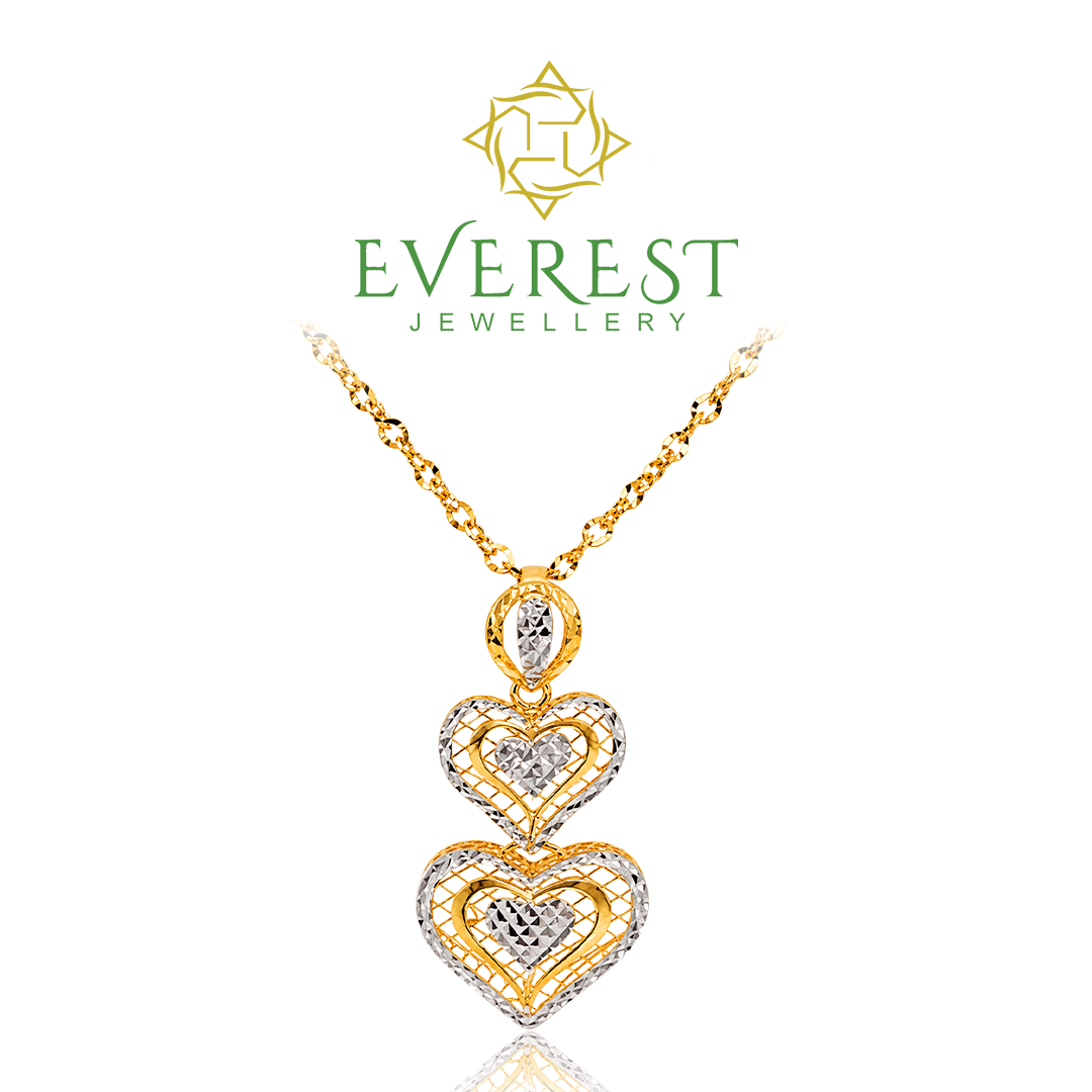 916 2C Tulip Heart Pendant