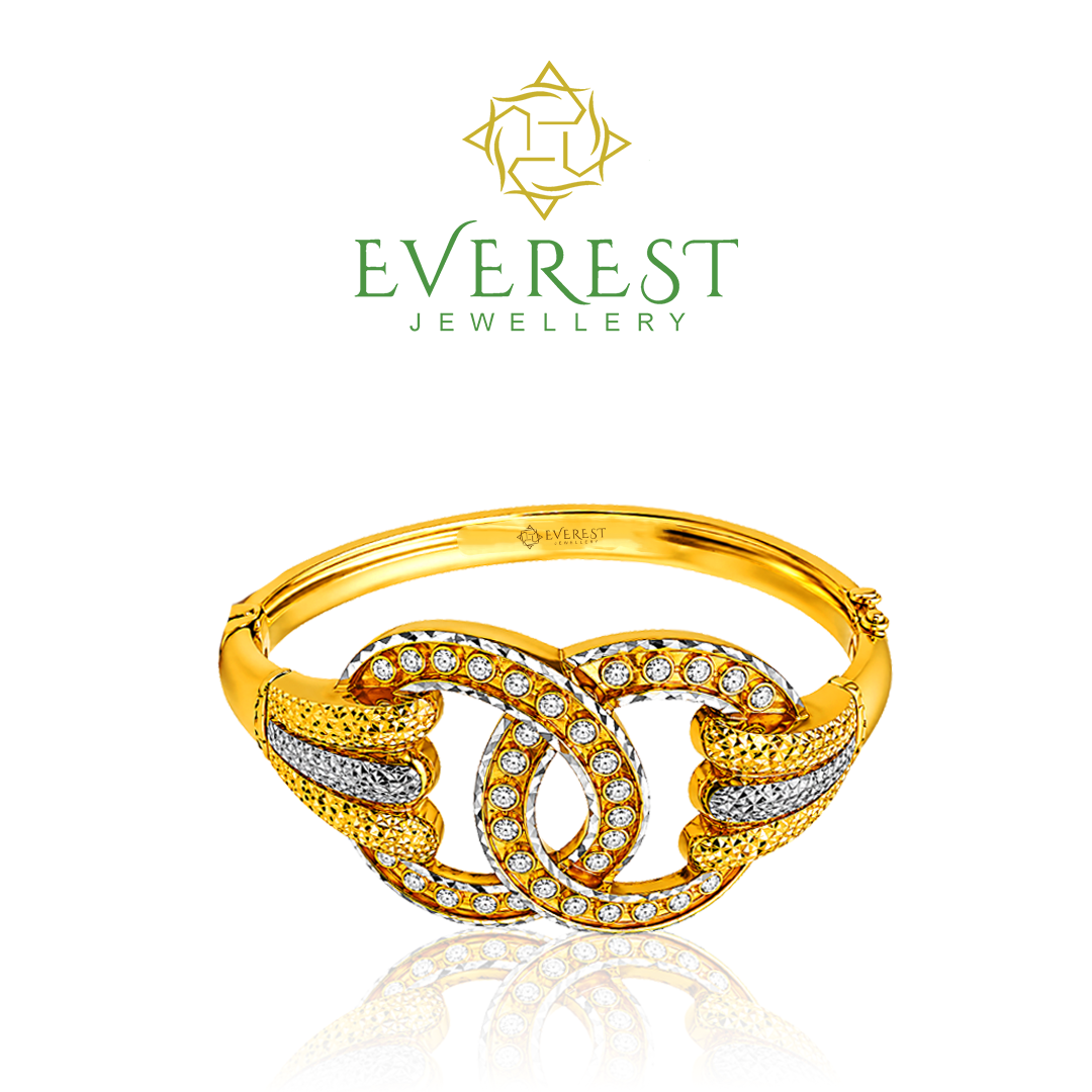 916 2C Wavy CC Spring Bangle