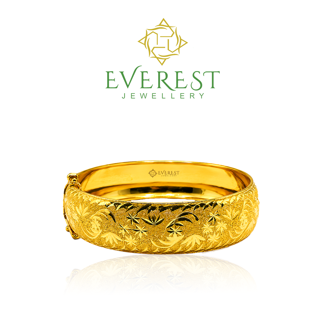 916 Yellow Gold 4 Fen ***VV Hollow Bangle