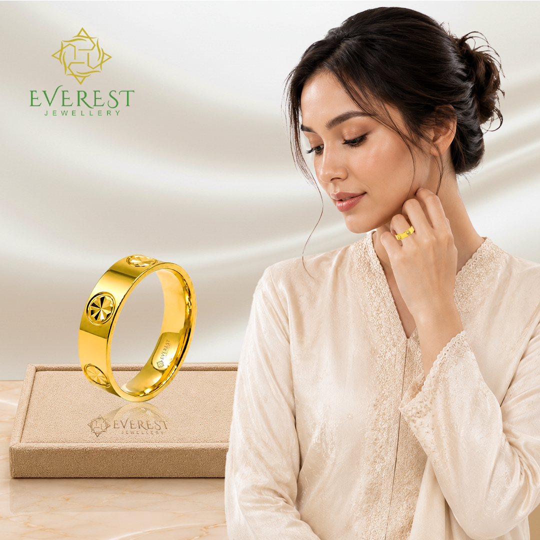916 Yellow Gold Design Plain Ring
