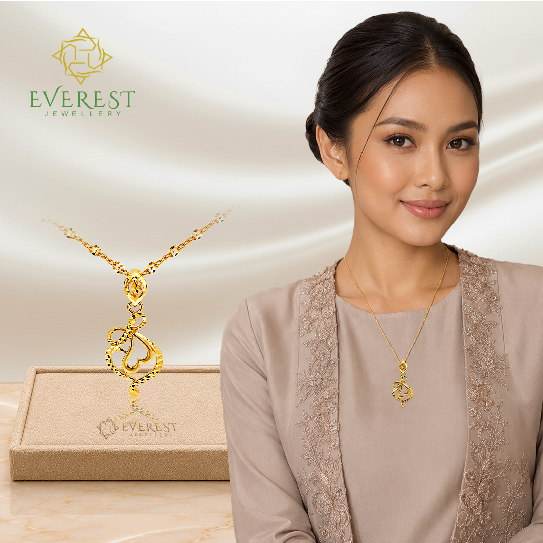 916 Yellow Gold Turnip Heart Pendant