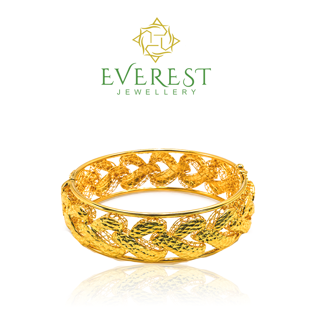 916  1C 3D Y Shape Back Net Bangle
